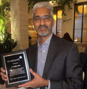 Dr Gorla with RXSight award